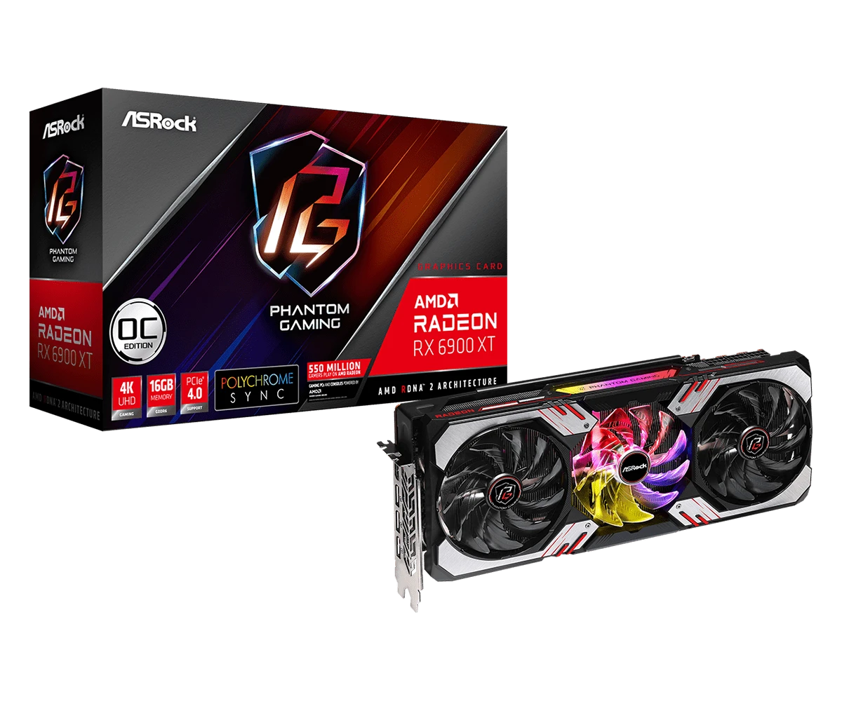 ASRock AMD Radeon RX 6900 XT Phantom Gaming D 16G OC